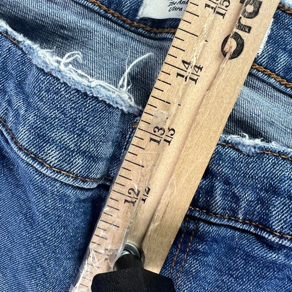 Abercrombie Fitch Jeans Womens 39x28* High Rise Ankle Straight Blue Denim Tag 35 - Picture 15 of 16